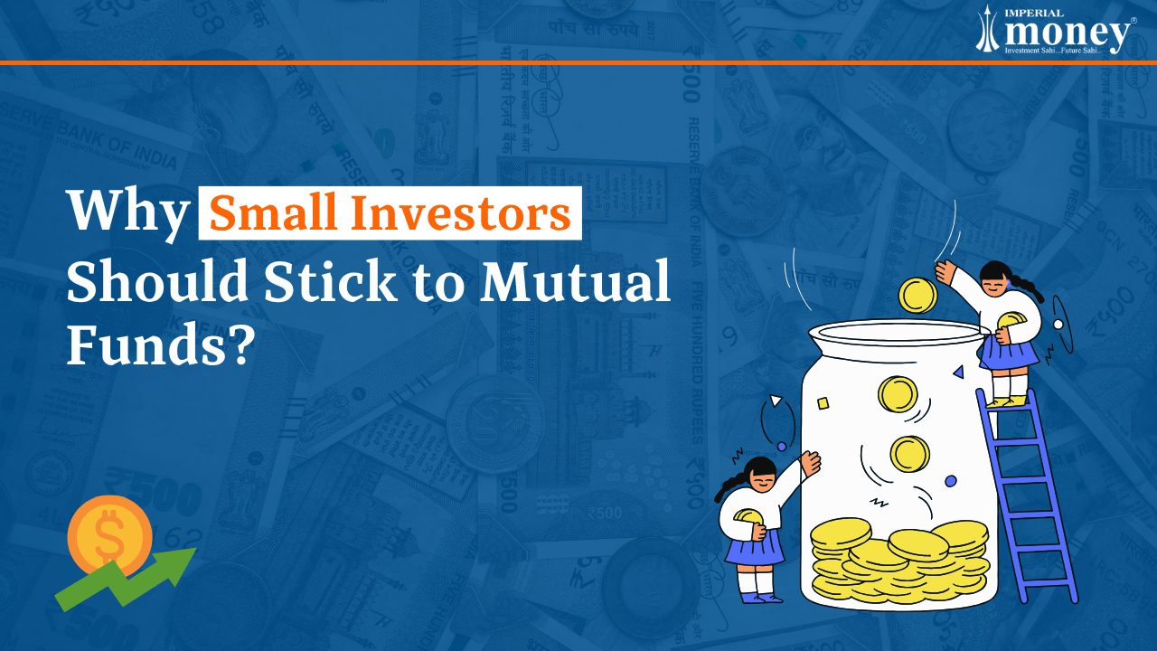 Why Small Investors Should Stick to Mutual Funds banner with girls putting coins into a giant savings jar.